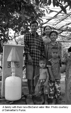 Family with BioSand Filter